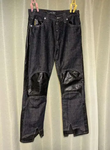 ARMANI JEANS 데님&PVC 플레어 청바지
