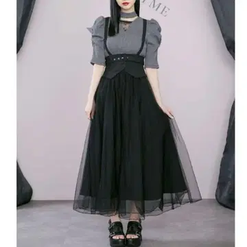 EATME 3WAY 하네스 부착 샤샤 스커트 (블랙)