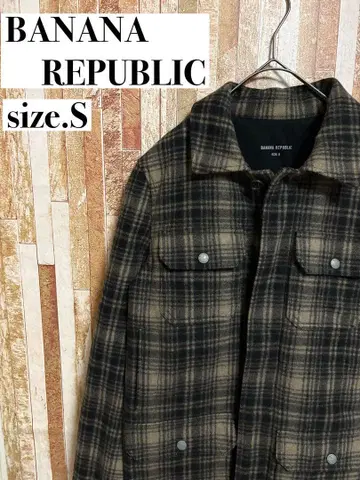 BANANA REPUBLIC 셔츠 자켓 S 체크 구제 의류 미국