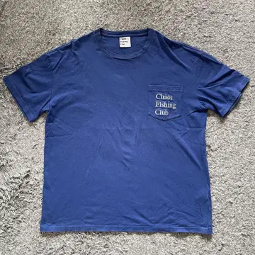 Chaos Fishing Club 포켓 부착 T셔츠 사이즈 L 블루
