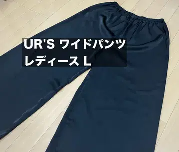 새상품급 [ URS 블랙 와이드 팬츠 허리밴딩 ]