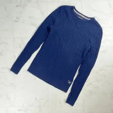 타미힐피거 케이블 니트 코튼 네이비 계열 사이즈 S*SC655