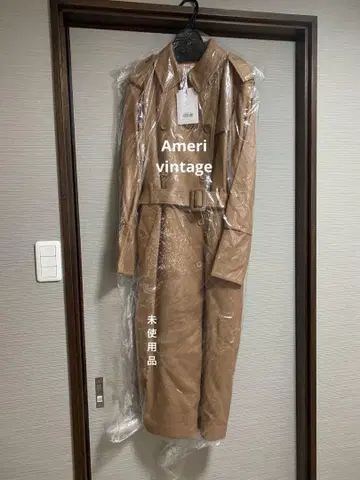 미사용품 Ameri vintage 백플리츠 트렌치