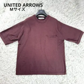 UNITED ARROWS 반팔 니트 오버 사이즈 포켓 브라운 M