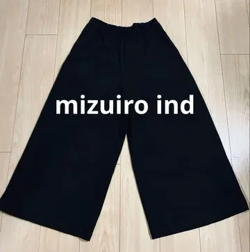 미즈이로 인드 코튼 와이드 팬츠 일본제