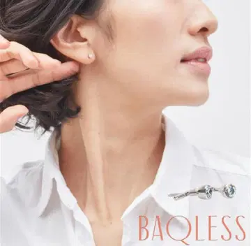 BAQLESS 귀걸이 Clarity White 2.5mm
