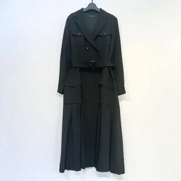새상품급 잉게보그 핑크하우스 최근 상품 코트 원피스 플리츠 블랙 9호 M