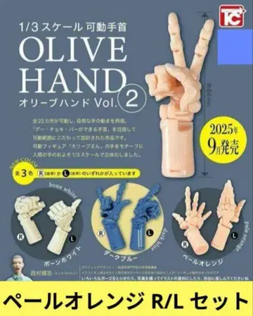 1/3 SCALE 가동 손목 올리브 핸드 Vol.2 페일 오렌지 세트