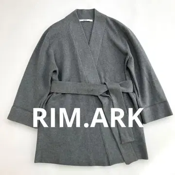 RIM.ARK 그레이 가디건 프리 사이즈 아우터 워셔블 두꺼운 원단