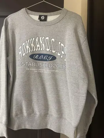 ROKKAN O.C.J. ESTABLISHED 2008 맨투맨 그레이