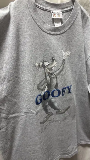 디즈니 월드 구피 t셔츠 그레이 단독 vintage