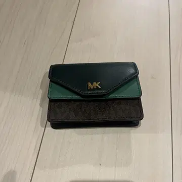 MK 접이식 지갑 그린과 브라운