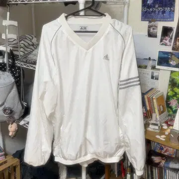 adidas 나일론 풀오버 위시코어 피스테 화이트