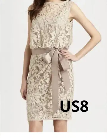 택 포함 새상품 타다시 쇼지 슬리브리스 원피스 베이지 US8