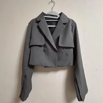 Heather 숏 자켓 그레이
