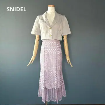 컨디션 최상 SNIDEL 스나이델 반팔 볼레로 자켓 하프 슬리브 타프타
