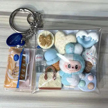가챠 파우치 블루 화이트 러브브 몽테르