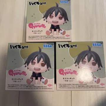 하이큐!! 큐룽하게 쳐다보는 포즈 미니 피규어 야마구치 타다시 3개 세트