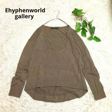 [ Ehyphenworld gallery ] 이이하이픈 U넥 루즈핏 니트