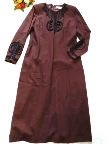 새상품급 루이페로 롱 원피스 자수 오리엔탈 일본제 L 11호