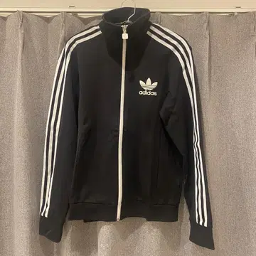 adidas 블랙 3라인 저지 트랙 자켓