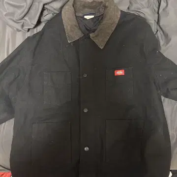 블랙 코듀로이 옷깃 캐주얼 자켓 Dickies