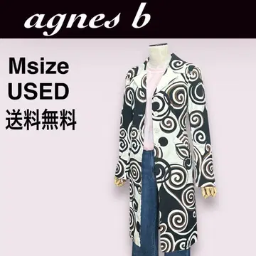agnes b 아네스베 화이트 롱 코트 무료배송