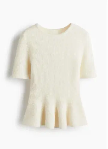 미사용 새상품 H&M 리브 니트  상의 XS