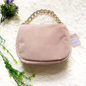 [택 포함 미사용품] 개럴개런트 스웨이드 체인 핸들 백