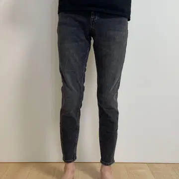 ZARA 남성용 다크 그레이 스키니 데님
