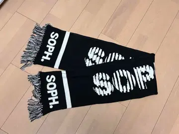 SOPHNET SOPH20 로고 머플러 블랙/화이트 #FCRB