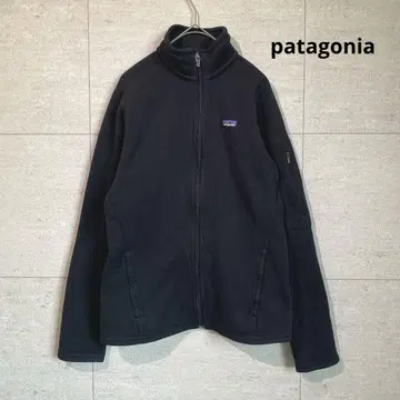 patagonia 블랙 플리스 자켓 풀 집업 사이드 포켓 포함