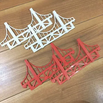 프라레일 낚시 다리 4개 세트 빨간색 화이트