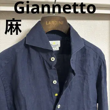 Giannetto (잔네토) 호리존탈 칼라 린넨 셔츠