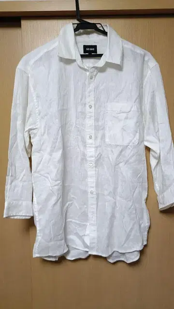 BEAMS 린넨 7부 소매 셔츠