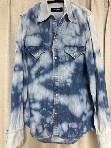 DSQUARED2 타이다이 데님 셔츠 42