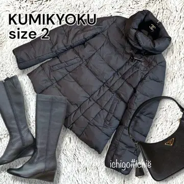 KUMIKYOKU 쿠미쿄쿠 다운 코트 2 블랙 여성용 967E