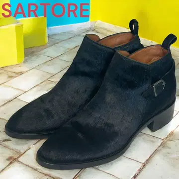 컨디션 최상 레어 SARTORE 송치 사이드 지퍼 부츠 블랙 36