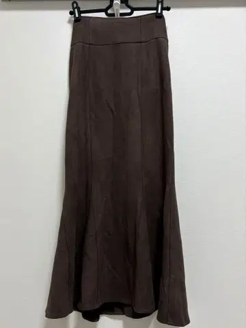 브라운 플레어 스커트 개더 포함
