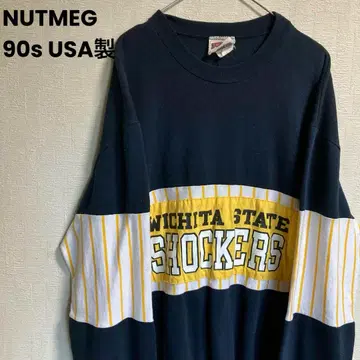 90s USA제 NUTMEG 센터 절개 맨투맨 SHOCKERS