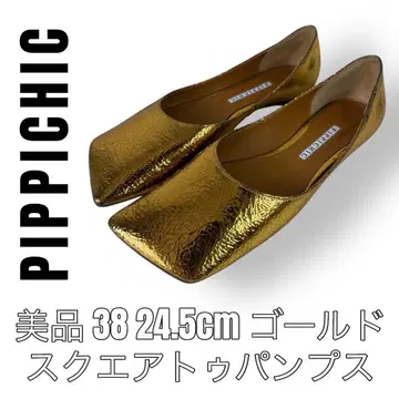 PIPPICHIC 피피칙 38 24.5cm 펌프스 스퀘어토 금
