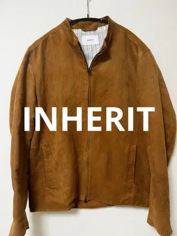 (새상품급) INHERIT 스웨이드풍 브라운 지퍼 자켓