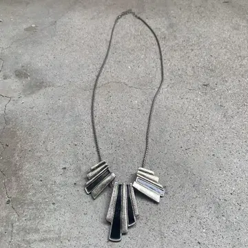 기하학 silver necklace punk grunge y2k