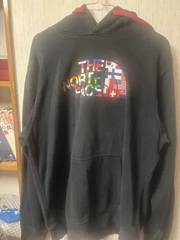 THE NORTH FACE 컬러풀 로고 후드티
