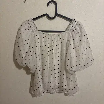도트 블라우스 화이트