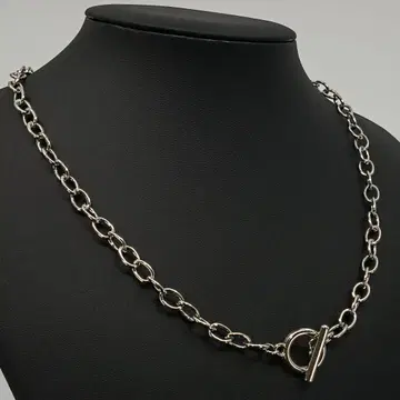 실버 은 심플 토글 목걸이