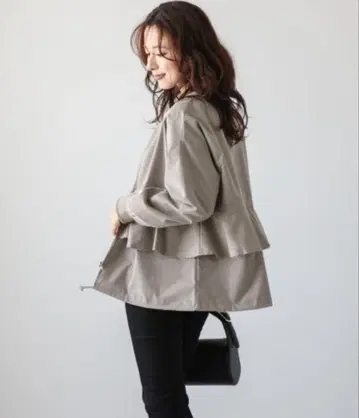 프릴 디자인 라이트 블루종 아우터 여성용