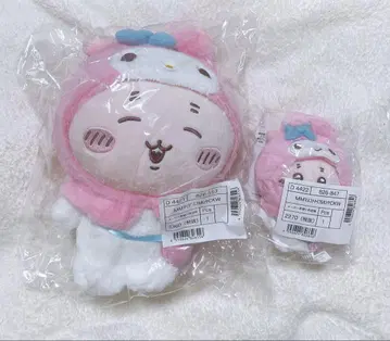 치이카와 x 산리오 캐릭터즈 봉제 인형 마스코트 홀더 2개 세트