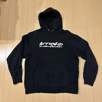 NITRAID 후드 부착 후드티 블랙