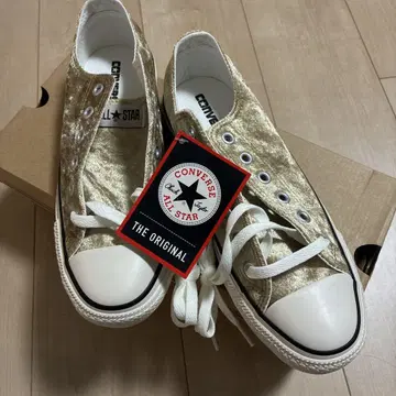 새상품 CONVERSE ALL STAR 골드 25cm